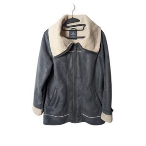 Prana Ladies Faux Suede Gray Jacket Medium